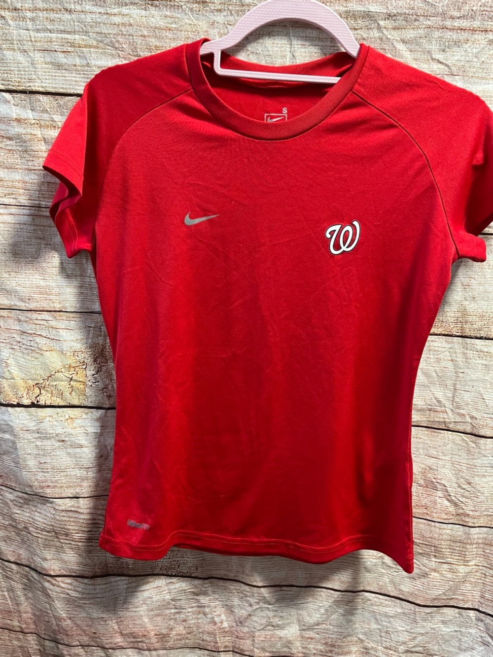 Washington Nationals fitted shirt-Ladies Small-Nike